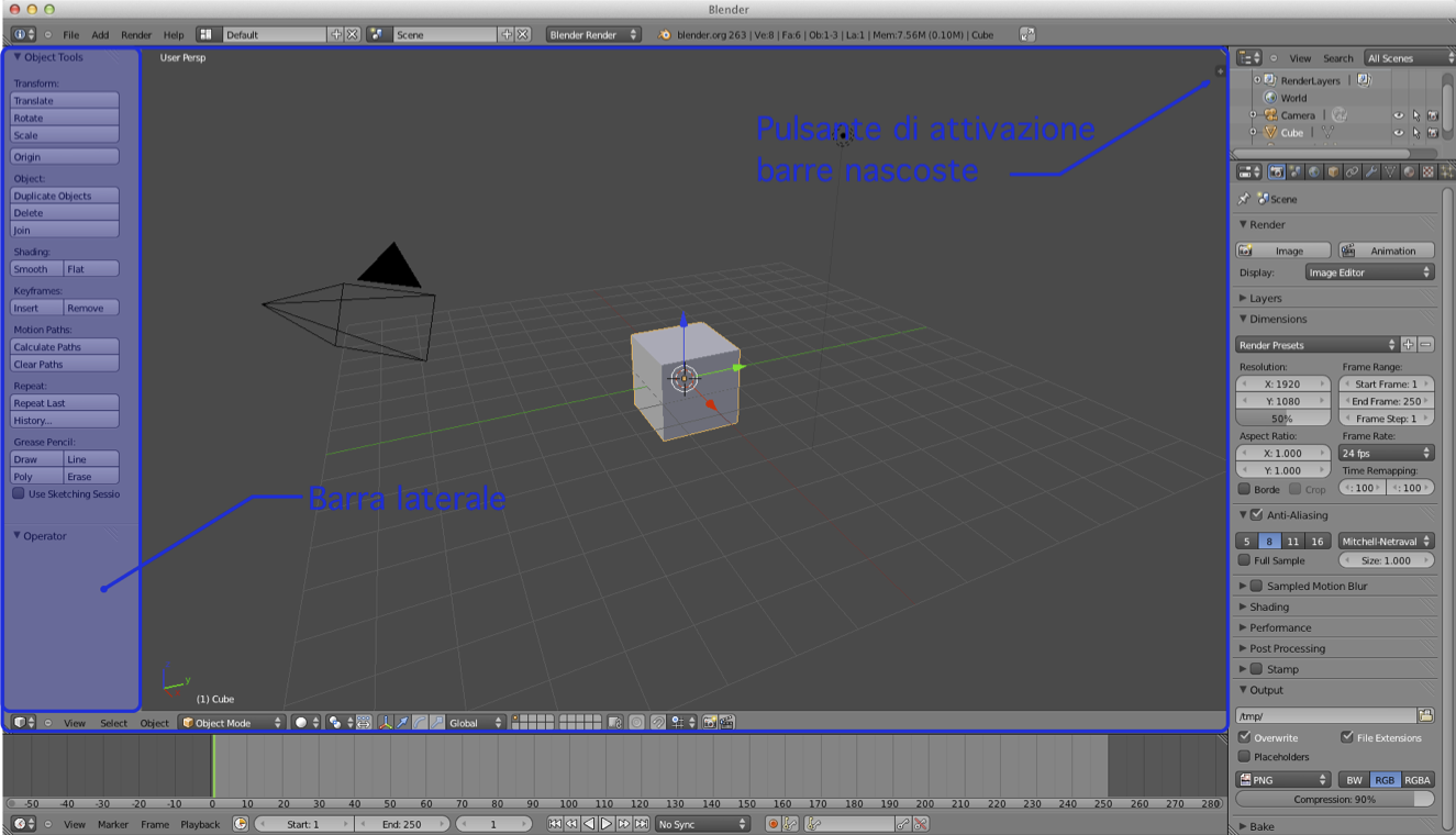 Manualeblender blenderclick Proiezione ortogonale di un tavolo